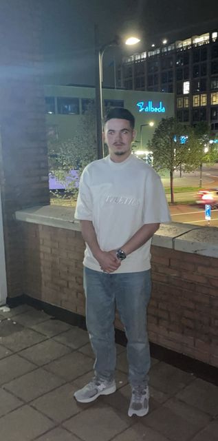 Person working at a cafe